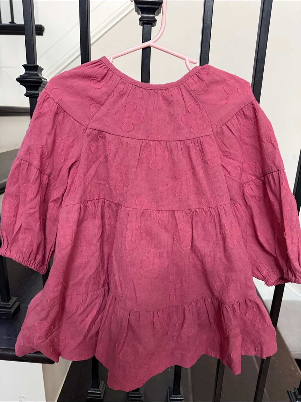 Zara Dusty Rose Tiered Girls' Dress